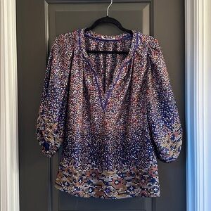 Collective Concepts‎ Multicolor Abstract Blouse Size M